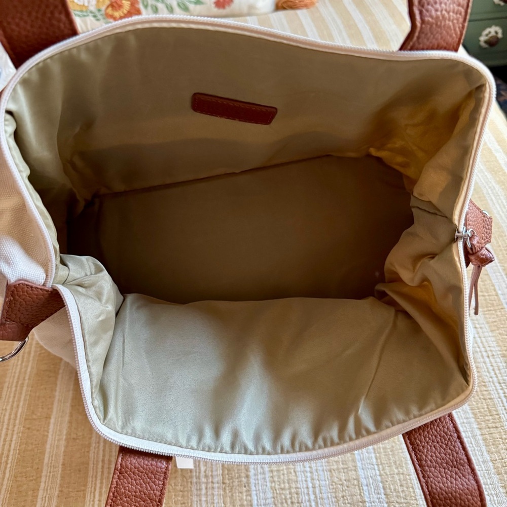NWT GRAF GANTZ Tan and Cream Tote Bag - Picture 7 of 12